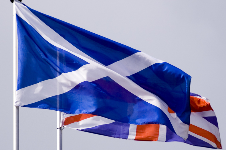 Scottish and UK flags